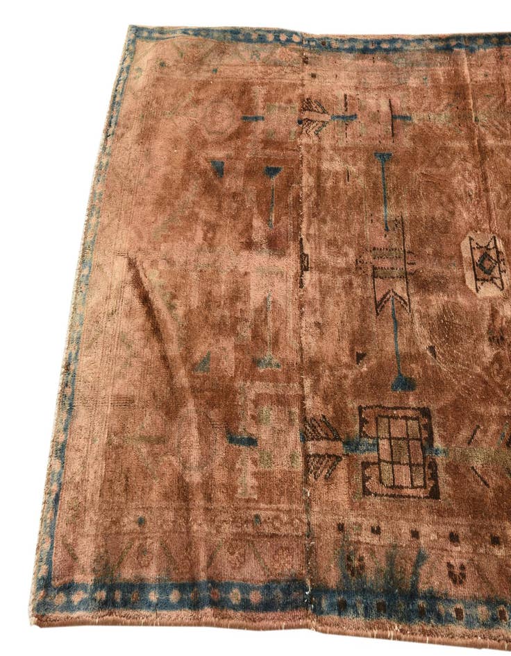 Detail image of  4' 2 x 8' 3  Hand Knotted Balouch Persian Wool Runner Rug