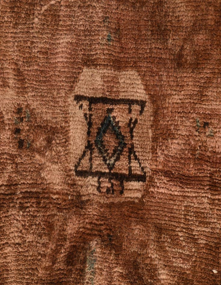 Detail image of  4' 2 x 8' 3  Hand Knotted Balouch Persian Wool Runner Rug