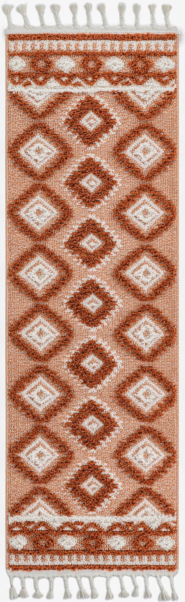 Rust Red 2' x 6' Boho Runner Rug | Rugs.com