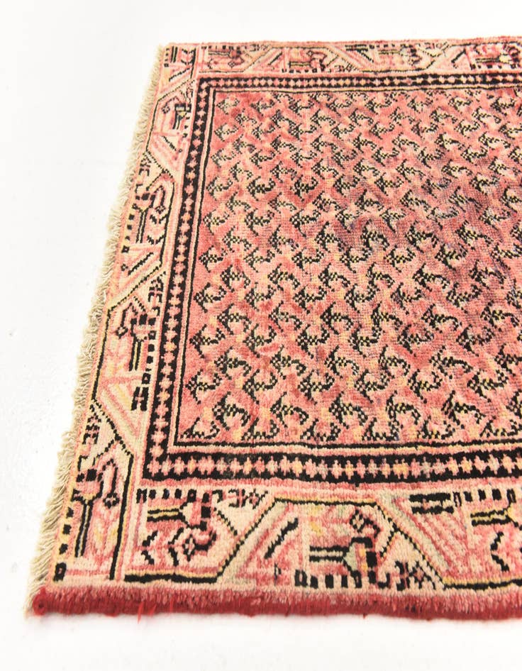 Detail image of  2' 10 x 11' 2  Hand Knotted Botemir Persian Wool Runner Rug