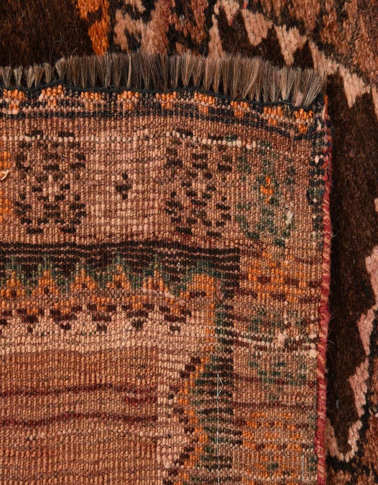 Detail image of  3' 9 x 8'  Hand Knotted Hamedan Persian Wool Runner Rug