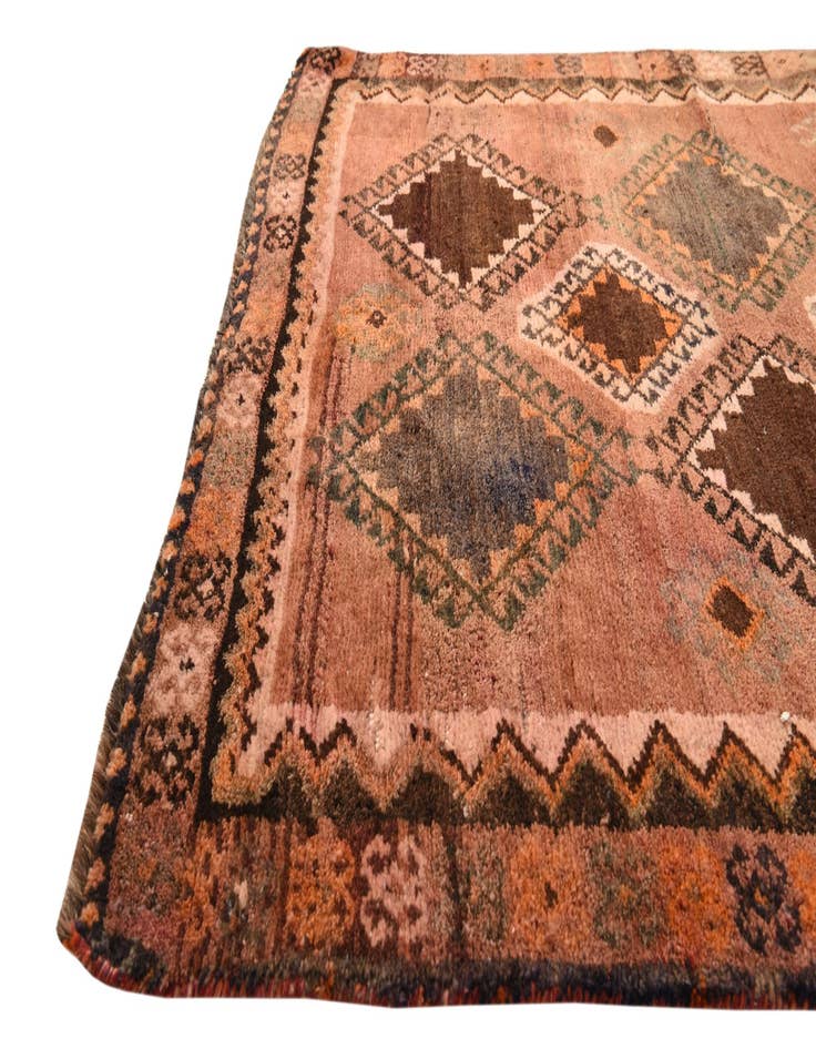 Detail image of  3' 9 x 8'  Hand Knotted Hamedan Persian Wool Runner Rug