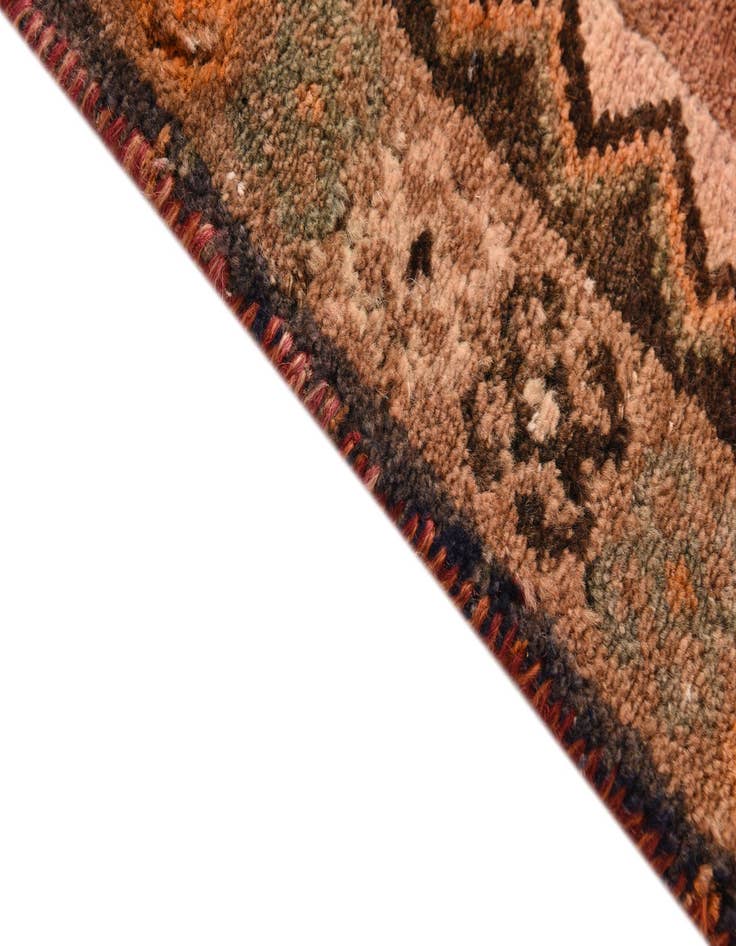 Detail image of  3' 9 x 8'  Hand Knotted Hamedan Persian Wool Runner Rug