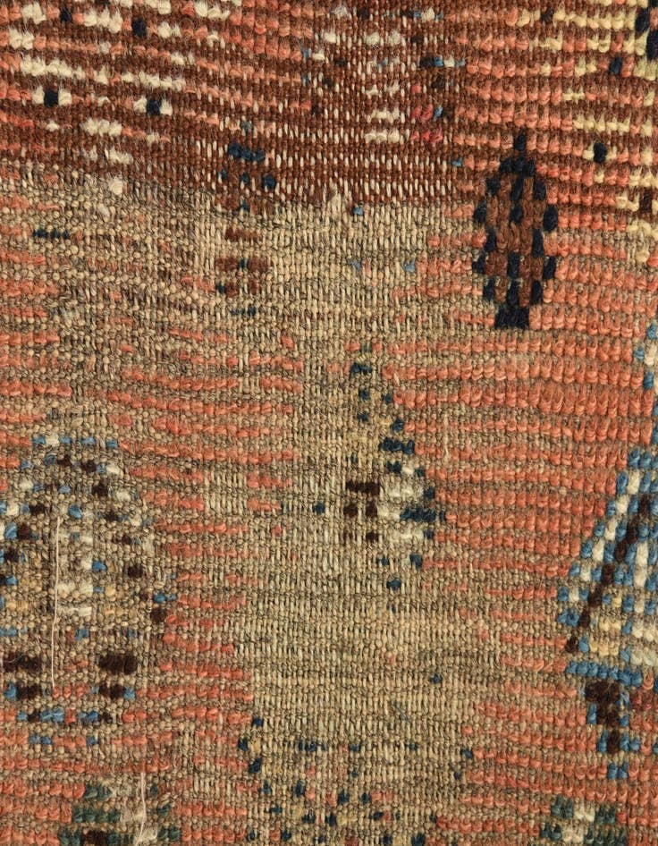 Detail image of  4' 4 x 9' 4  Hand Knotted Hamedan Persian Wool Runner Rug