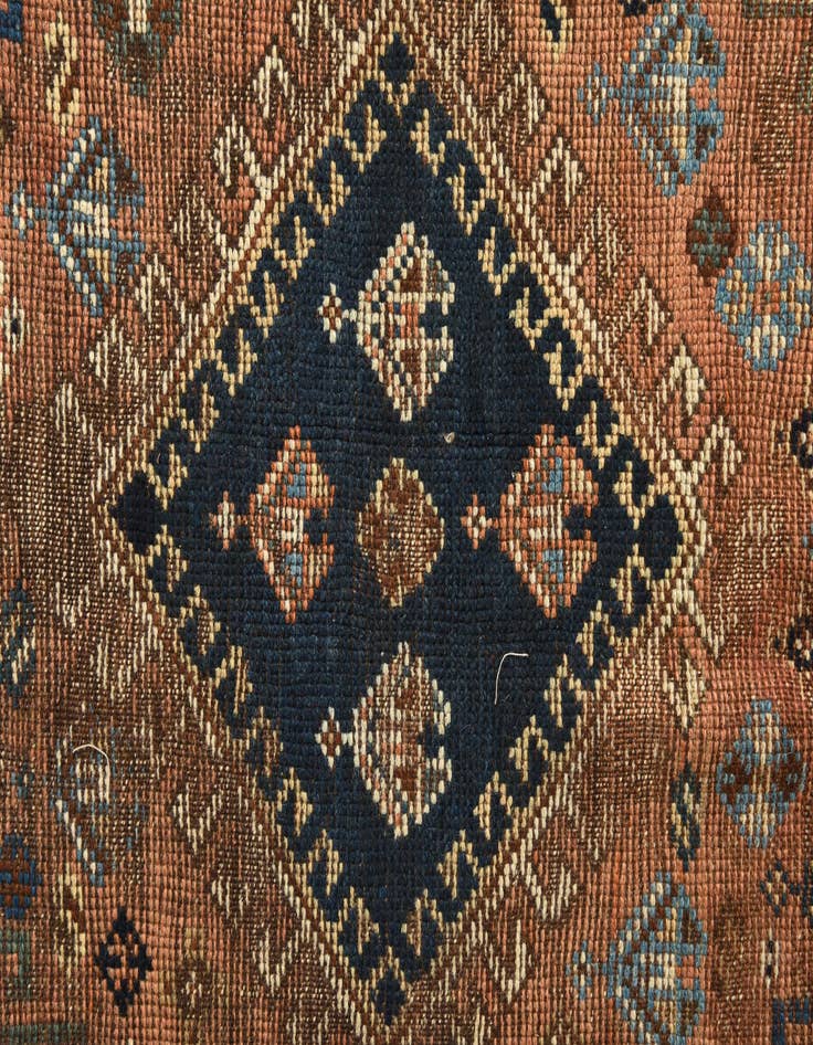 Detail image of  4' 4 x 9' 4  Hand Knotted Hamedan Persian Wool Runner Rug