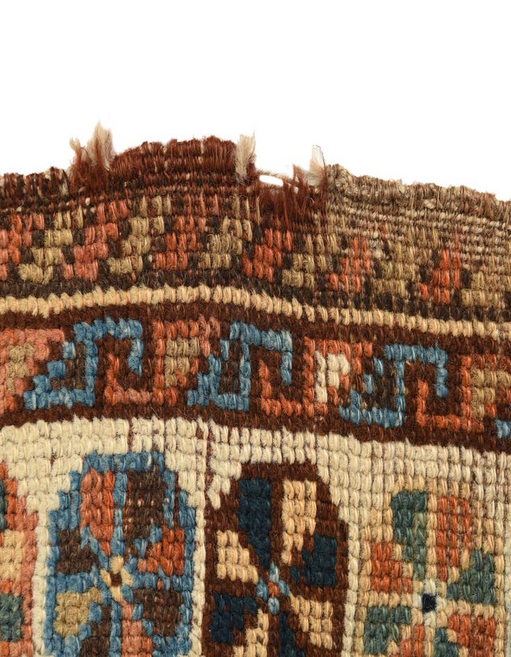 Detail image of  4' 4 x 9' 4  Hand Knotted Hamedan Persian Wool Runner Rug