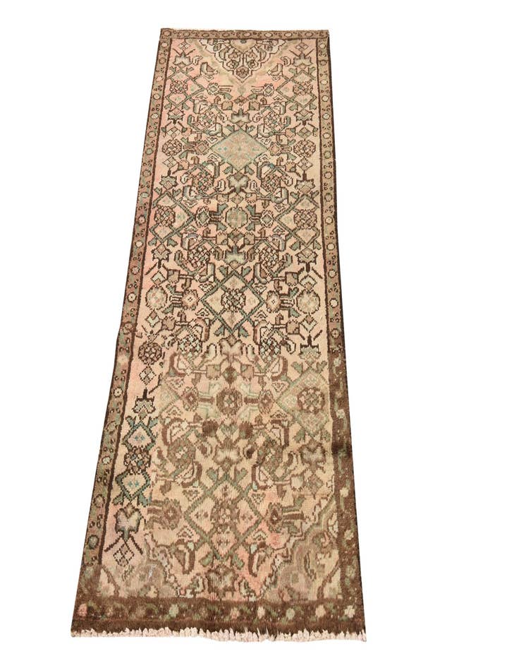 Detail image of 2' 3 x 4' 10 Hand Knotted Hamedan Persian Wool Runner Rug