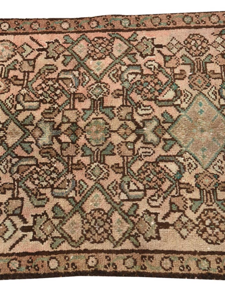 Detail image of 2' 3 x 4' 10 Hand Knotted Hamedan Persian Wool Runner Rug