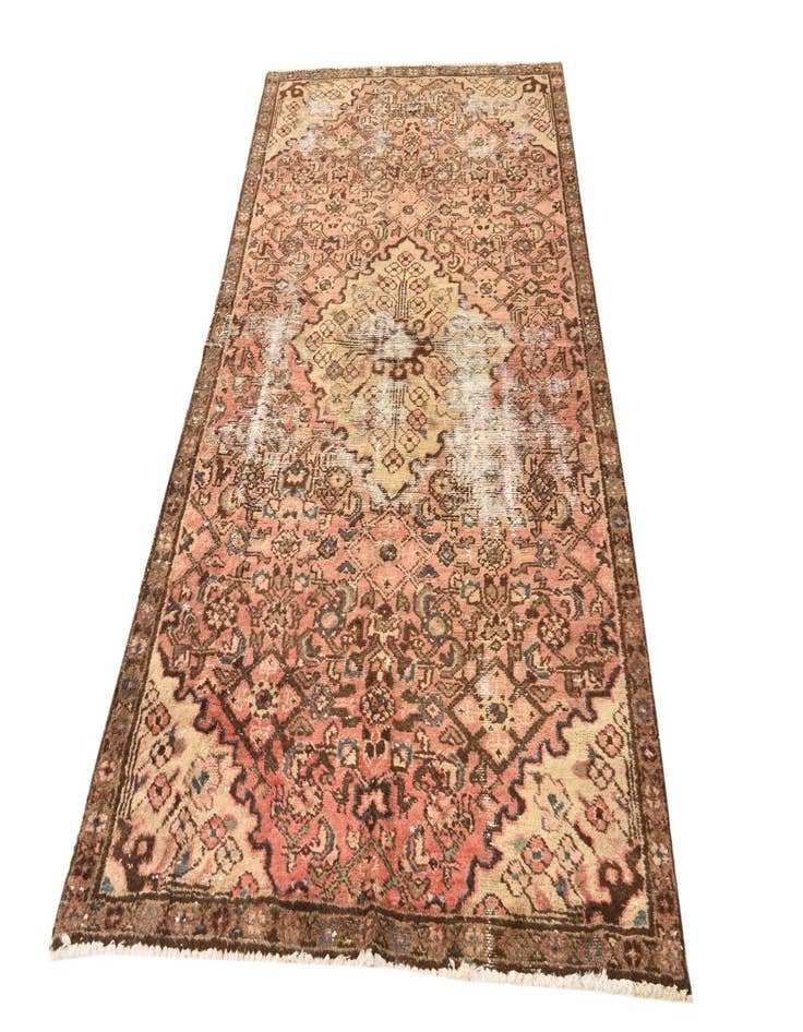 Detail image of  4' x 7' 3  Hand Knotted Hamedan Persian Wool Runner Rug