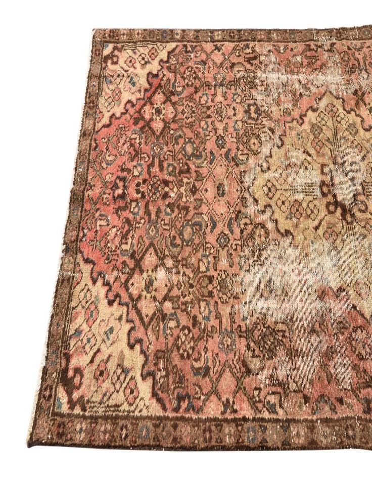 Detail image of  4' x 7' 3  Hand Knotted Hamedan Persian Wool Runner Rug