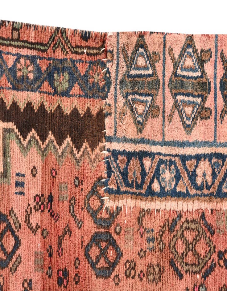 Detail image of  3' 5 x 9' 6  Hand Knotted Hamedan Persian Wool Runner Rug