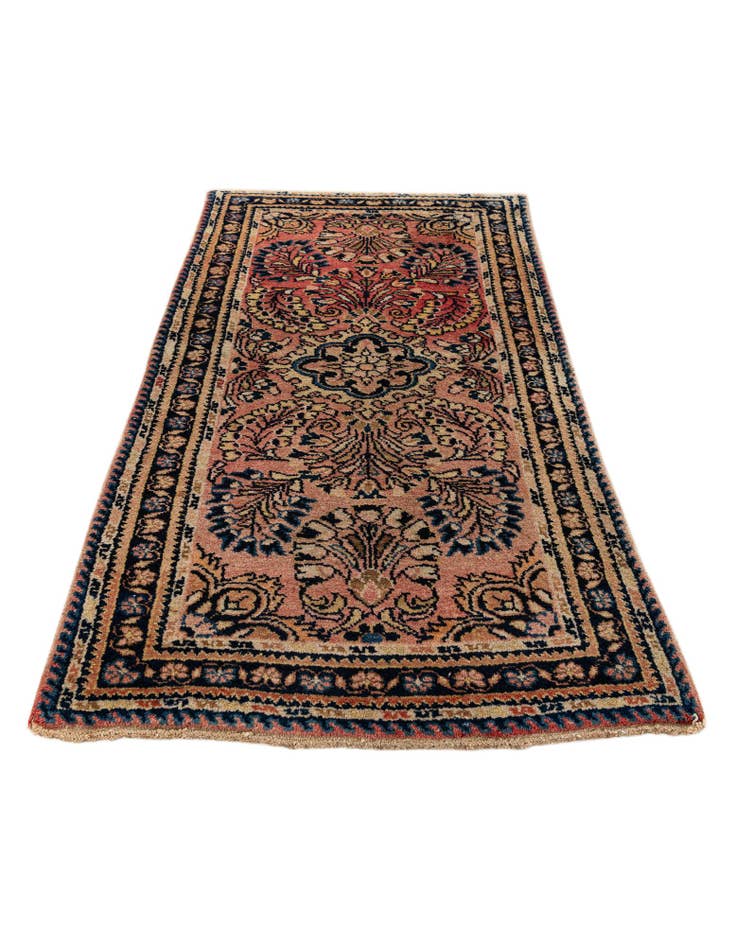 Detail image of  2' 1 x 3' 10  Hand Knotted Hamedan Persian Wool Runner Rug