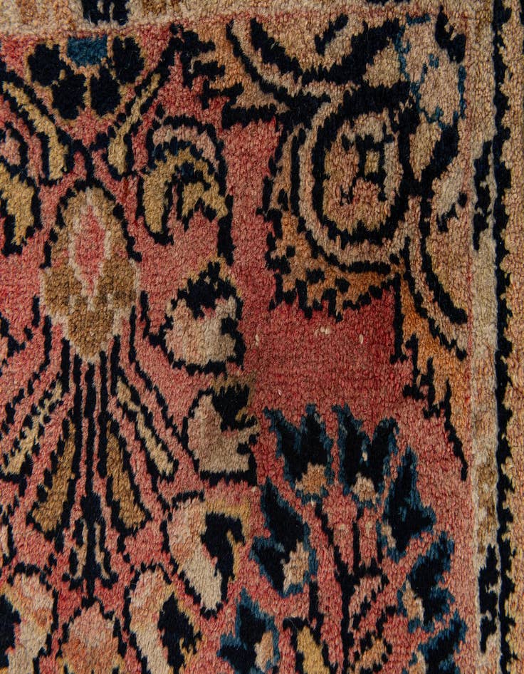 Detail image of  2' 1 x 3' 10  Hand Knotted Hamedan Persian Wool Runner Rug