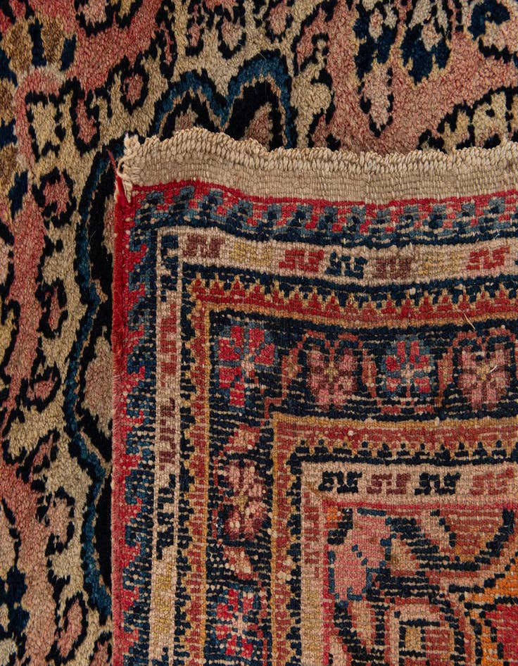Detail image of 2' 1 x 3' 10 Hand Knotted Hamedan Persian Wool Runner Rug