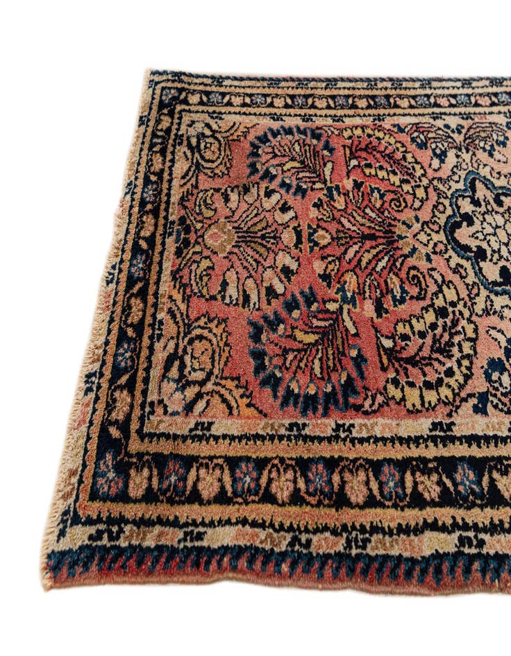 Detail image of  2' 1 x 3' 10  Hand Knotted Hamedan Persian Wool Runner Rug