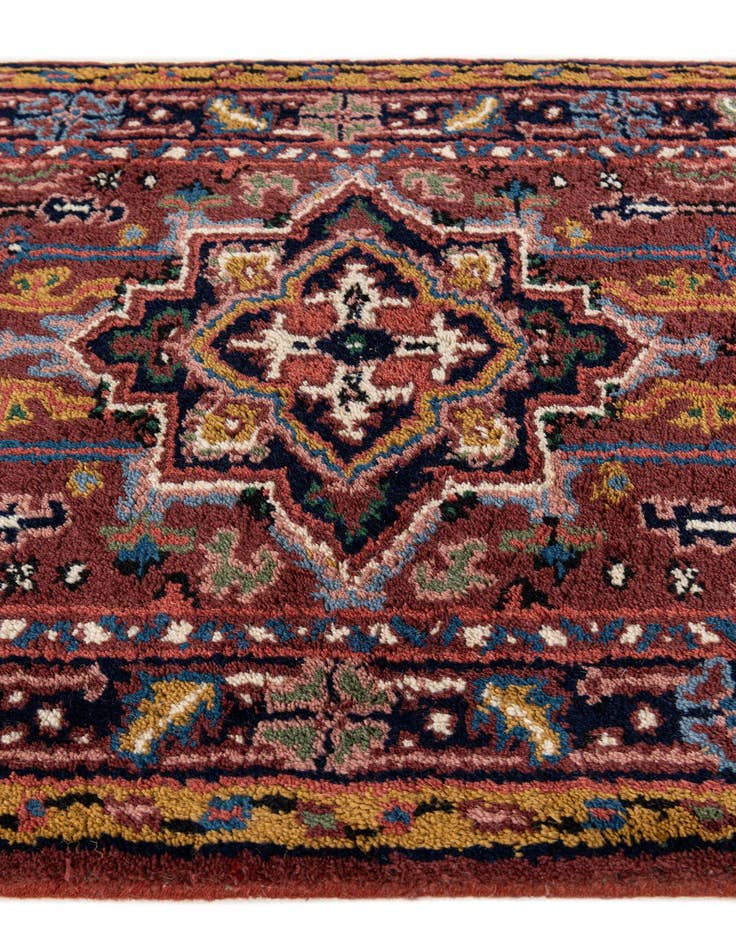Detail image of  2' 3 x 4' 3  Hand Knotted Heriz Wool Runner Rug