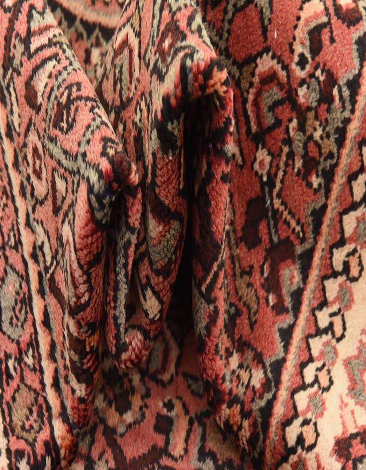 Detail image of  3' 6 x 9' 6  Hand Knotted Hossainabad Persian Wool Runner Rug