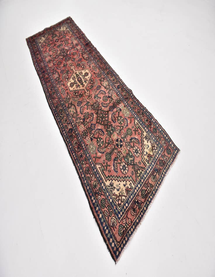 Detail image of  3' 6 x 9' 8  Hand Knotted Hossainabad Persian Wool Runner Rug