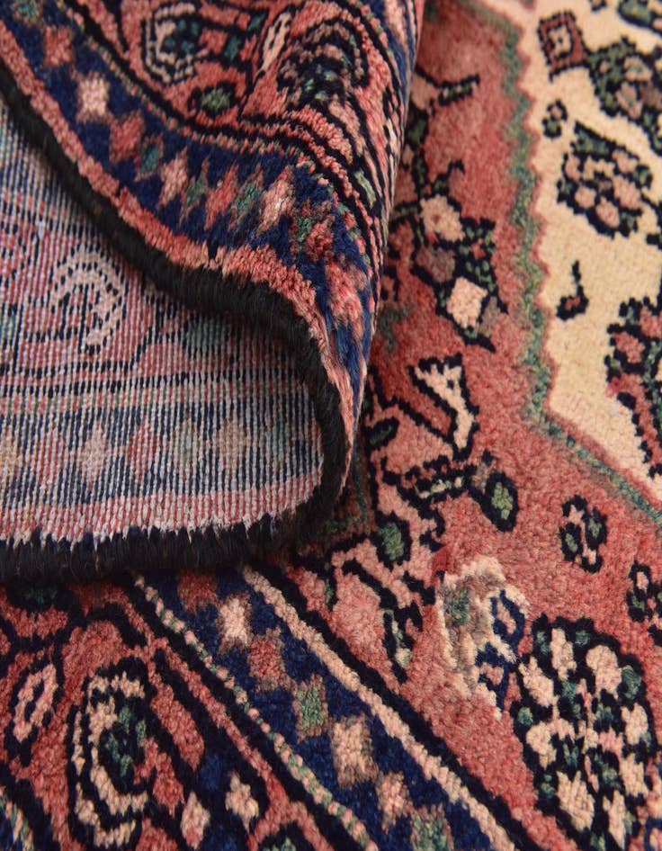 Detail image of  3' 6 x 9' 8  Hand Knotted Hossainabad Persian Wool Runner Rug