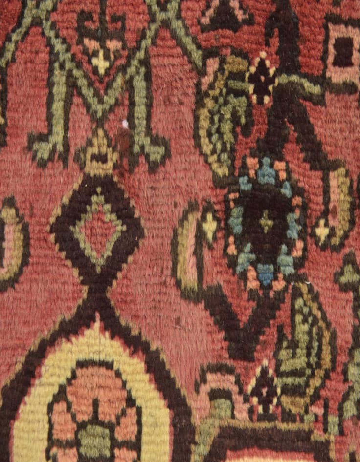 Detail image of 3' 10 x 10' Hand Knotted Hossainabad Persian Wool Runner Rug