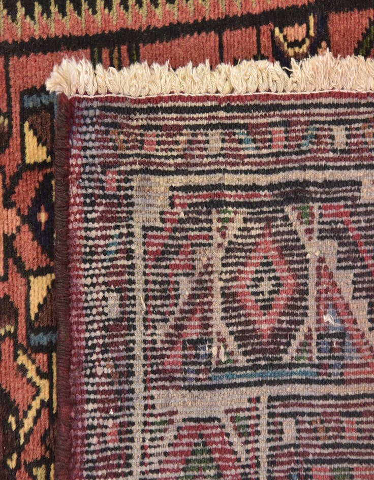 Detail image of  3' 6 x 9' 10  Hand Knotted Hossainabad Persian Wool Runner Rug