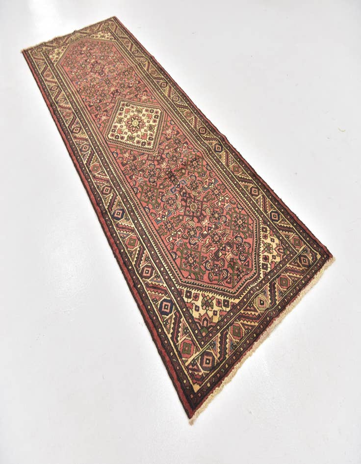 Detail image of  3' 6 x 9' 10  Hand Knotted Hossainabad Persian Wool Runner Rug