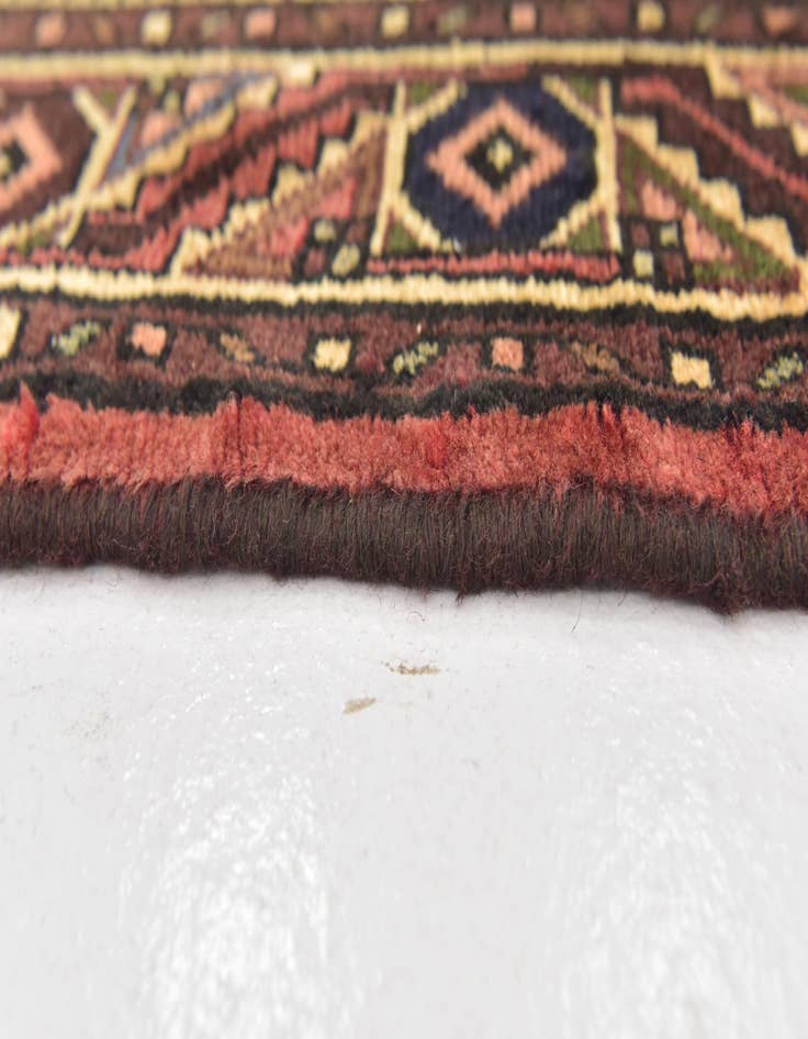 Detail image of  3' 6 x 9' 10  Hand Knotted Hossainabad Persian Wool Runner Rug