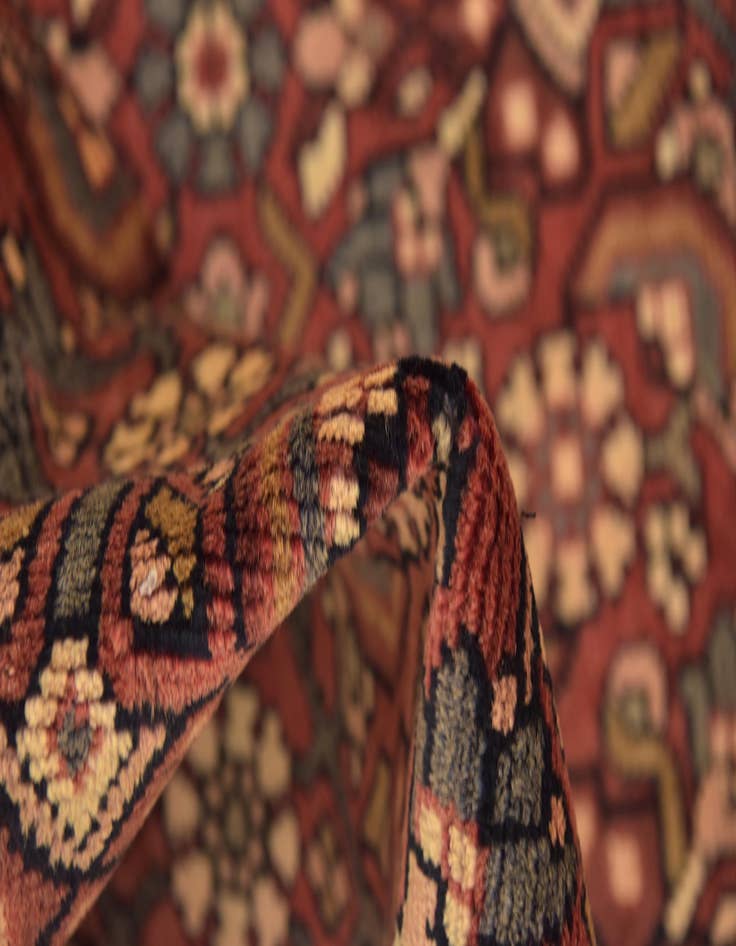 Detail image of  3' 6 x 10' 3  Hand Knotted Hossainabad Persian Wool Runner Rug