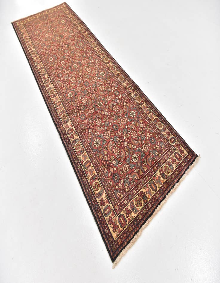 Detail image of  3' 6 x 10' 3  Hand Knotted Hossainabad Persian Wool Runner Rug