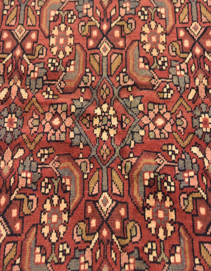 Detail image of  3' 6 x 10' 3  Hand Knotted Hossainabad Persian Wool Runner Rug