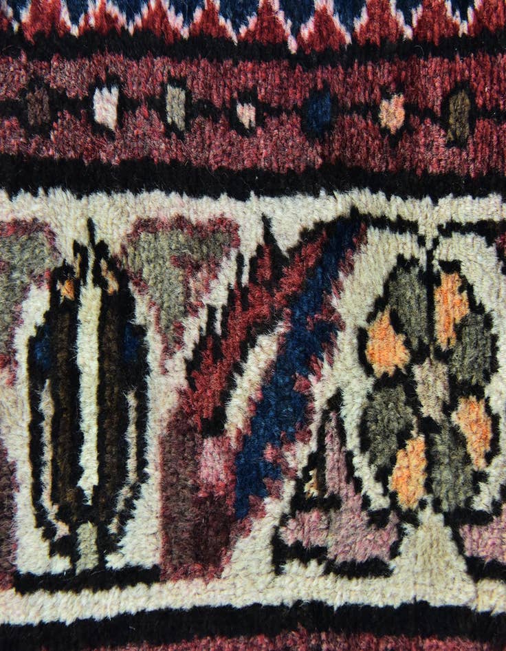 Detail image of  3' 5 x 10' 6  Hand Knotted Hossainabad Persian Wool Runner Rug