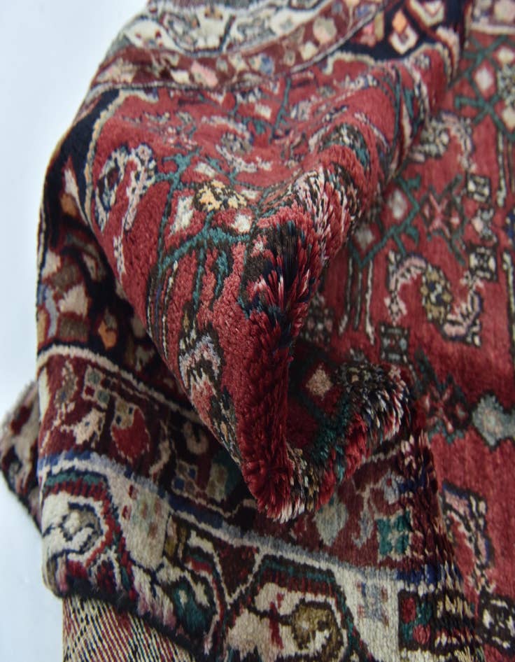 Detail image of 3' 10 x 10' 4 Hand Knotted Hossainabad Persian Wool Runner Rug