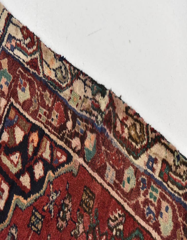 Detail image of 3' 10 x 10' 4 Hand Knotted Hossainabad Persian Wool Runner Rug