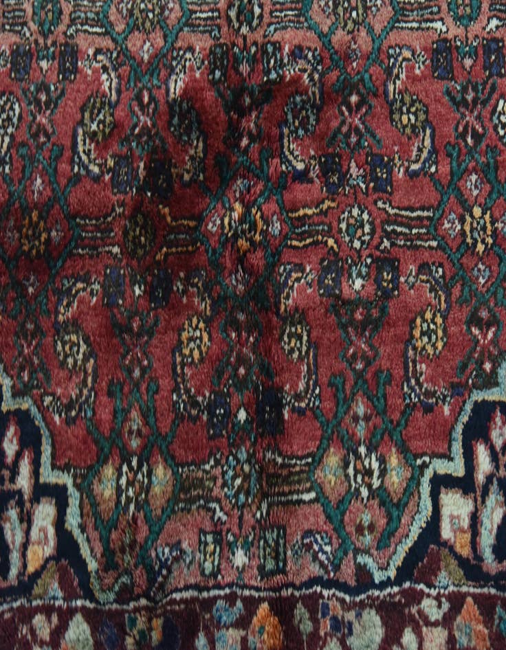 Detail image of 3' 10 x 10' 4 Hand Knotted Hossainabad Persian Wool Runner Rug