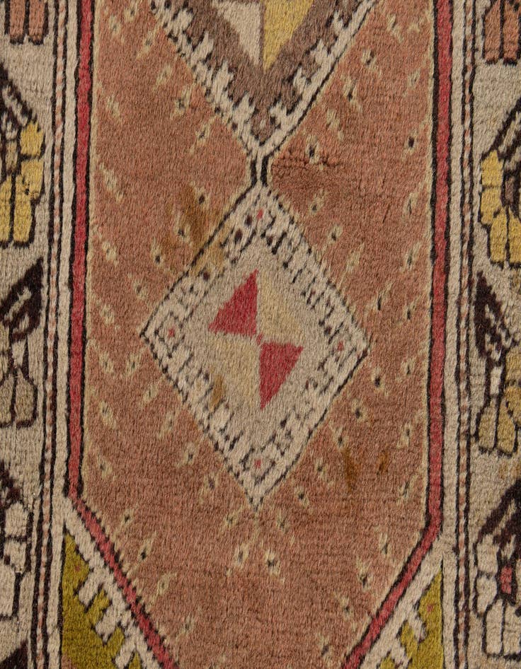 Detail image of 3' 11 x 7' 8 Hand Knotted Kars Wool Runner Rug