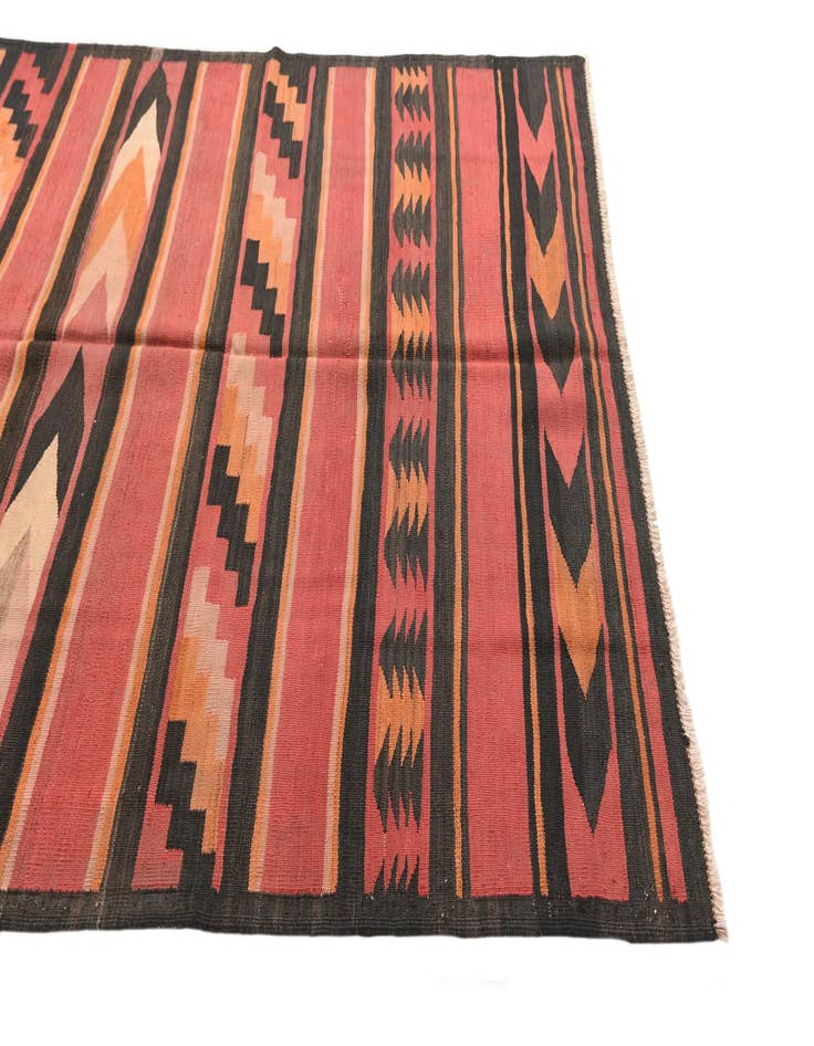 Detail image of  5' 1 x 10' 2  Hand Woven Kilim Afghan Wool Runner Rug