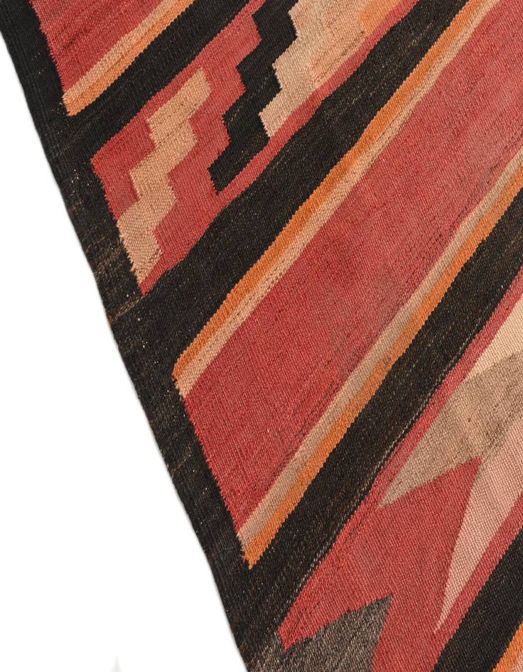 Detail image of  5' 1 x 10' 2  Hand Woven Kilim Afghan Wool Runner Rug