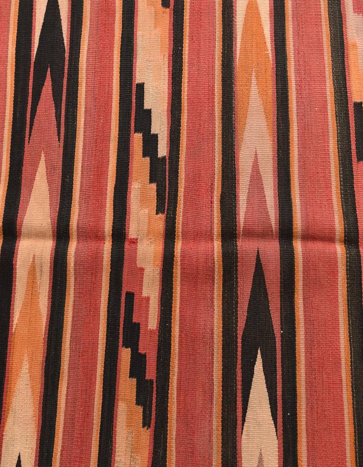 Detail image of  5' 1 x 10' 2  Hand Woven Kilim Afghan Wool Runner Rug