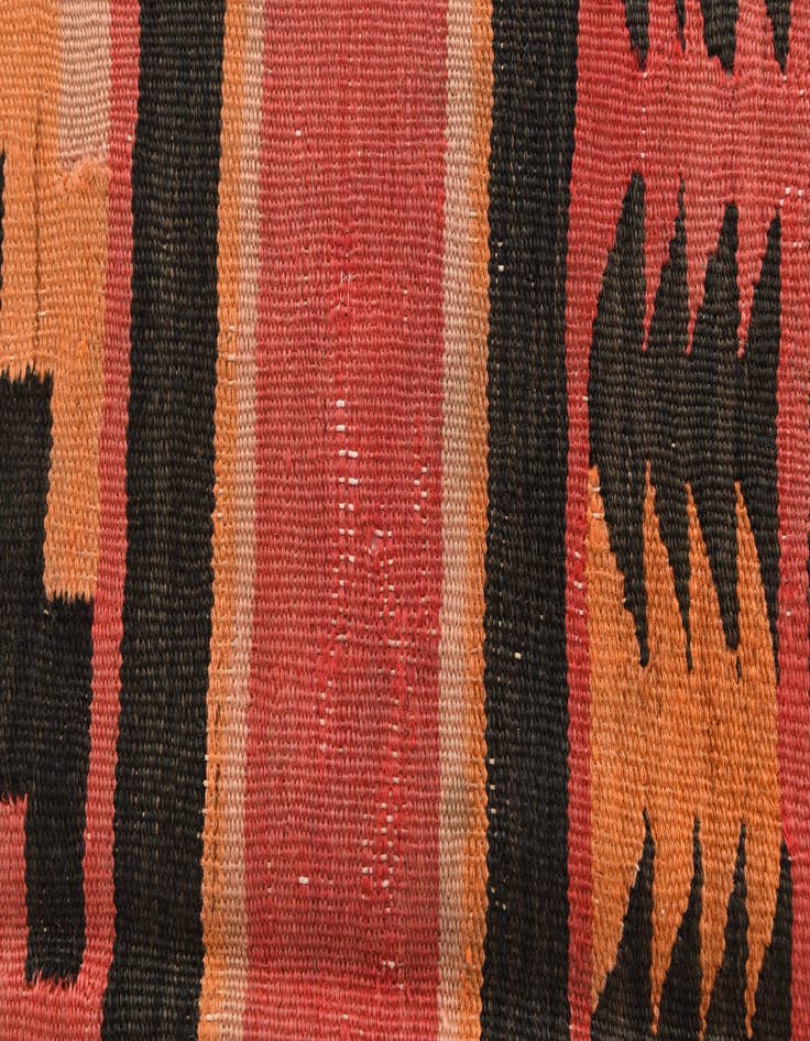 Detail image of  5' 1 x 10' 2  Hand Woven Kilim Afghan Wool Runner Rug