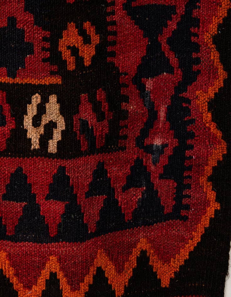 Detail image of  3' 3 x 6' 6  Hand Woven Kilim Afghan Wool Runner Rug