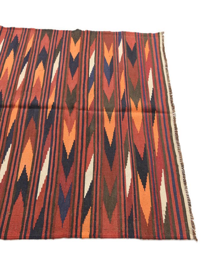 Detail image of  4' x 9' 5  Hand Woven Kilim Afghan Wool Runner Rug