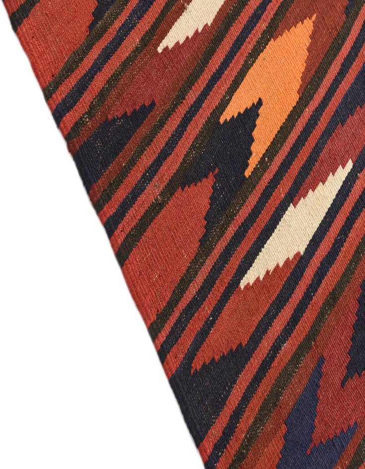 Detail image of  4' x 9' 5  Hand Woven Kilim Afghan Wool Runner Rug