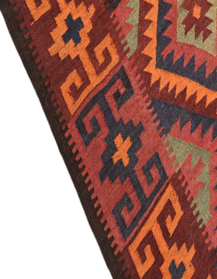 Detail image of  5' 5 x 10' 1  Hand Woven Kilim Afghan Wool Runner Rug
