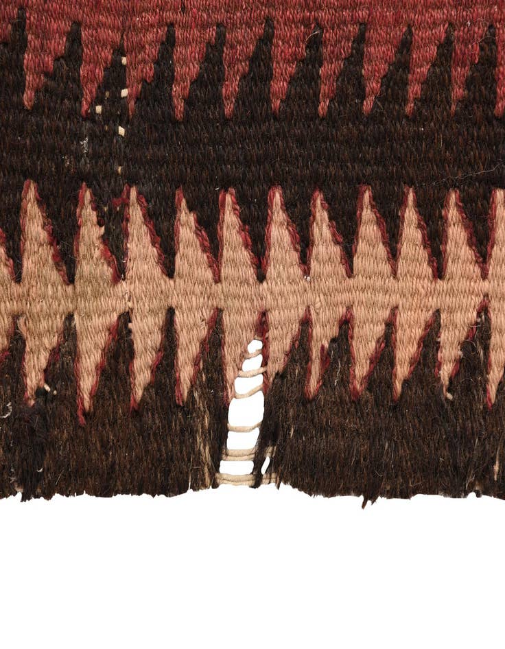 Detail image of  4' 6 x 9' 5  Hand Woven Kilim Fars Wool Runner Rug