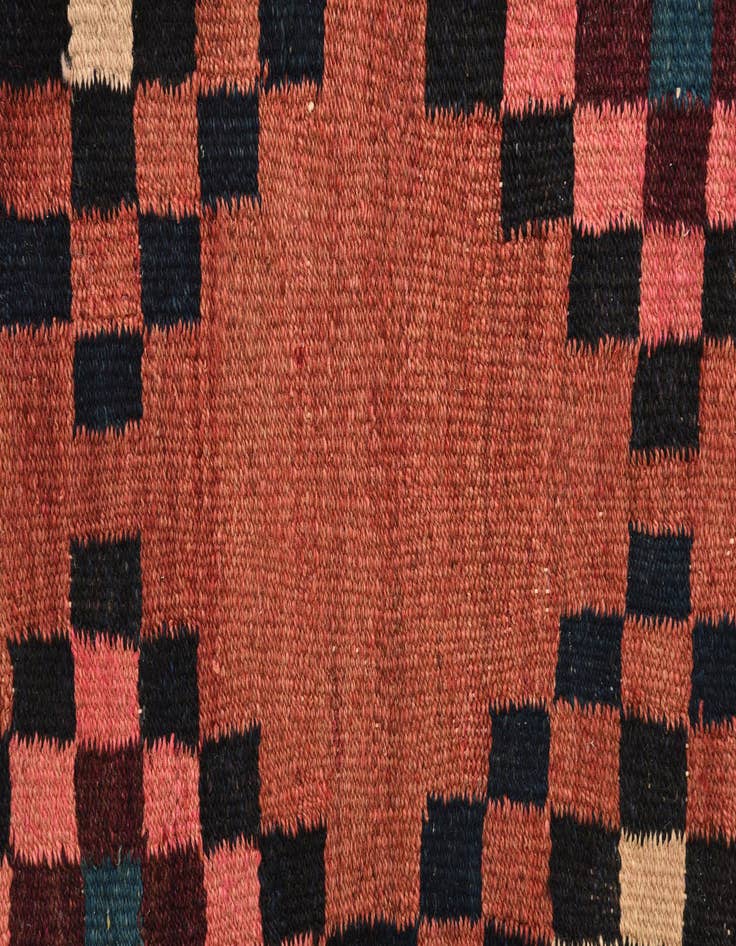 Detail image of  5' 2 x 9' 9  Hand Woven Kilim Fars Wool Runner Rug