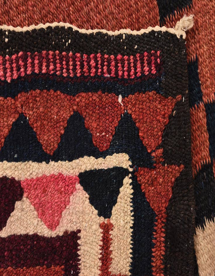 Detail image of  5' 2 x 9' 9  Hand Woven Kilim Fars Wool Runner Rug