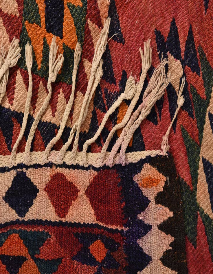 Detail image of  4' x 7' 10  Hand Woven Kilim Fars Wool Runner Rug