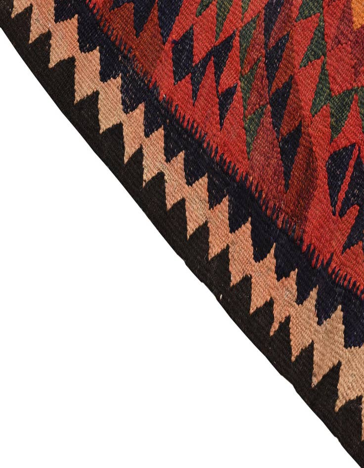 Detail image of  4' x 7' 10  Hand Woven Kilim Fars Wool Runner Rug