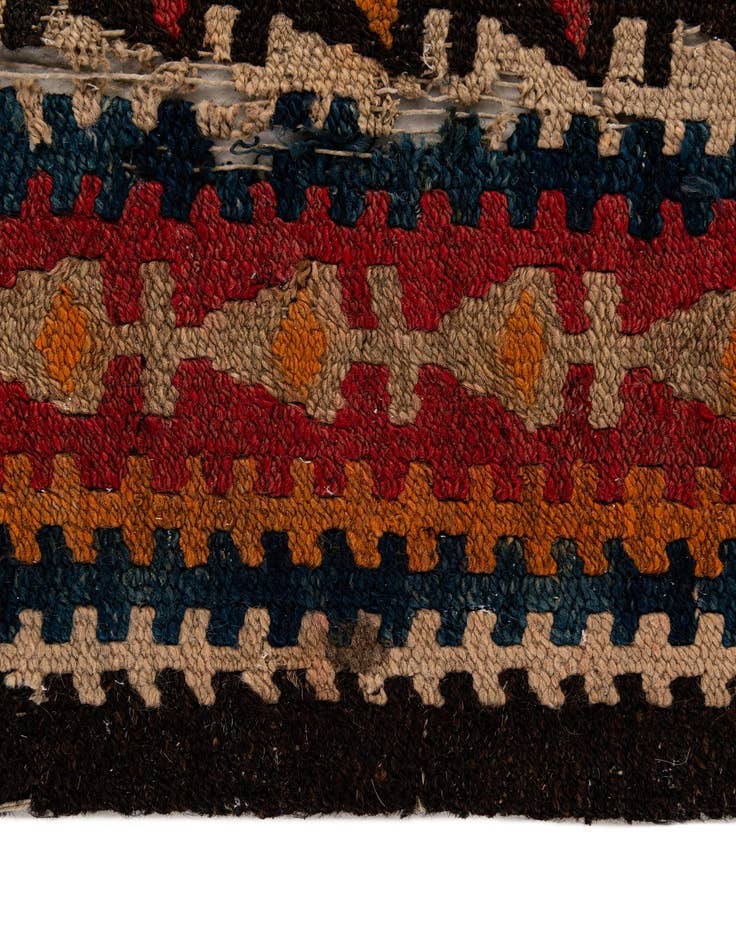 Detail image of  4' 5 x 9' 7  Hand Woven Kilim Fars Wool Runner Rug