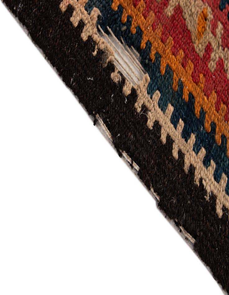 Detail image of  4' 5 x 9' 7  Hand Woven Kilim Fars Wool Runner Rug